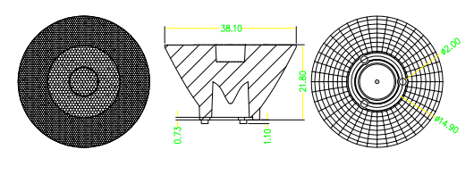 38mm珠面磨砂45°/60°