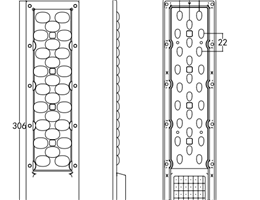 306mm十六顆連體路燈透鏡